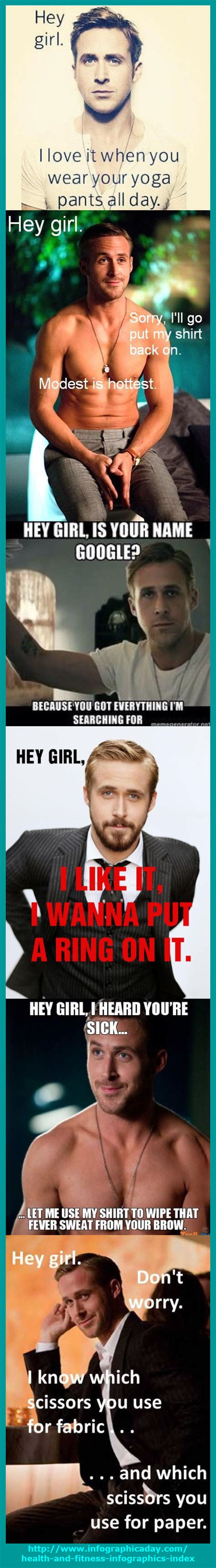 Hey Girl via Ryan Gosling Meme | Infographic A Day