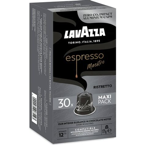 Lavazza Espresso Ristretto Nespresso Compatible Coffee Pods 30 Pack ...