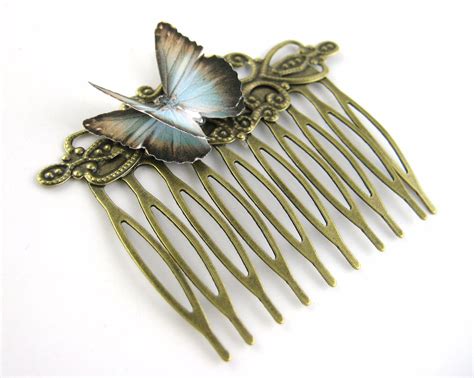 Butterfly Hair Comb - Antique Bronze Hair Comb Vintage Hair Comb ...