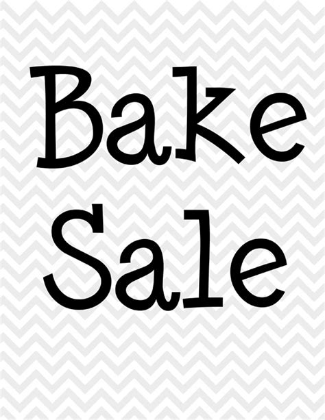Black and White Chevron Bake Sale Sign | Bake Sale Flyers – Free Flyer Designs