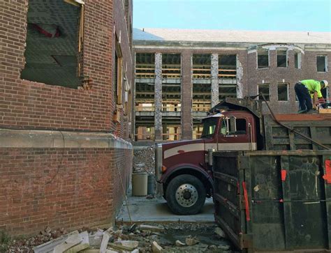 Demolition photos of old psychiatric hospital building in Newtown