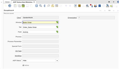 ASP Subscribed Modules (Window ID-53016) - iDempiere en