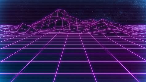 digital, digital art, artwork, 1980s, neon, retrowave, Retrowave, purple, purple background ...