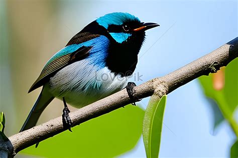 Colorful Bird On A Branch In A Natural Habitat Picture And HD Photos ...