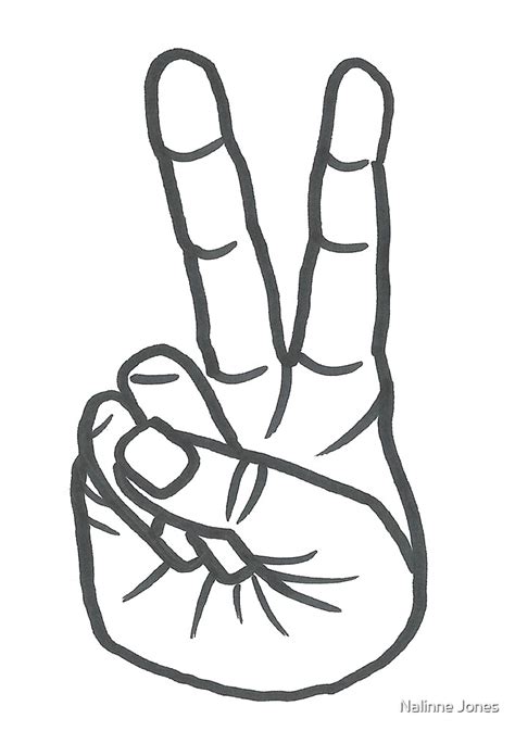 "Peace Sign Emoji" by Nalinne Jones | Redbubble