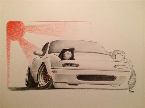 Miata Drawing at GetDrawings | Free download