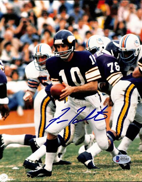 Fran Tarkenton Signed Vikings 8x10 Photo (Beckett COA) | Pristine Auction