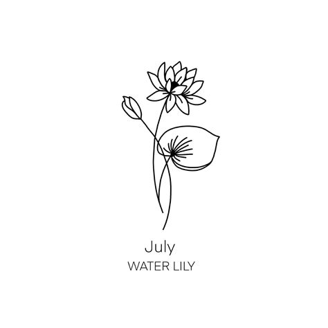 July Birth Flower SVG