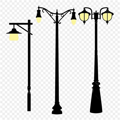 Street Lamp Post Clipart Vector, Flat European Style Black Street Lamp, Street Lamp, Light ...