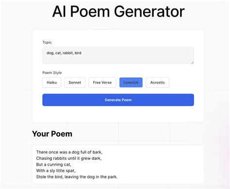 AI PoemGenerator - WhatTheAI | The Largest Free AI Tools Directory | Home