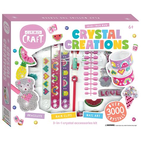 Curious Craft: Make Your Own Crystal Creations - Kids Ultimate 3-In-1 Accessory Kit, DIY Crystal ...