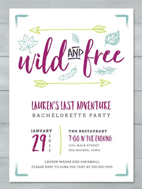 14 DIYable Bachelorette Party Invitation Templates | Free bachelorette ...