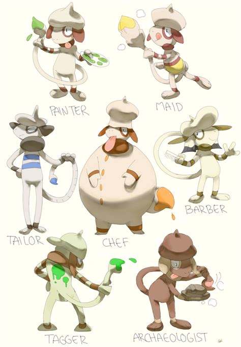 Smeargle variations by PinkGermy on DeviantArt