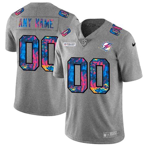 Miami Dolphins Custom Men's Nike Team Logo Dual Overlap Limited NFL ...