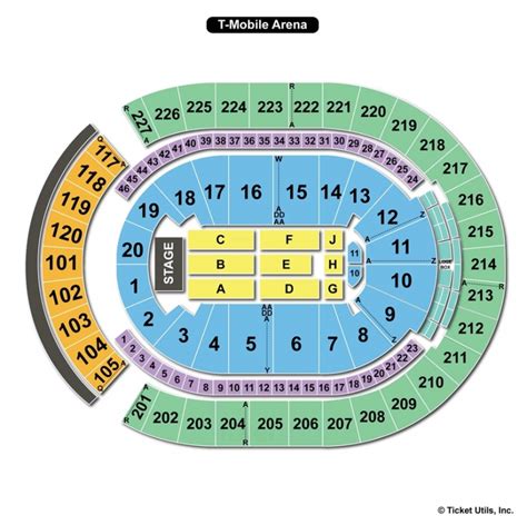 T-Mobile Arena, Las Vegas NV - Seating Chart View