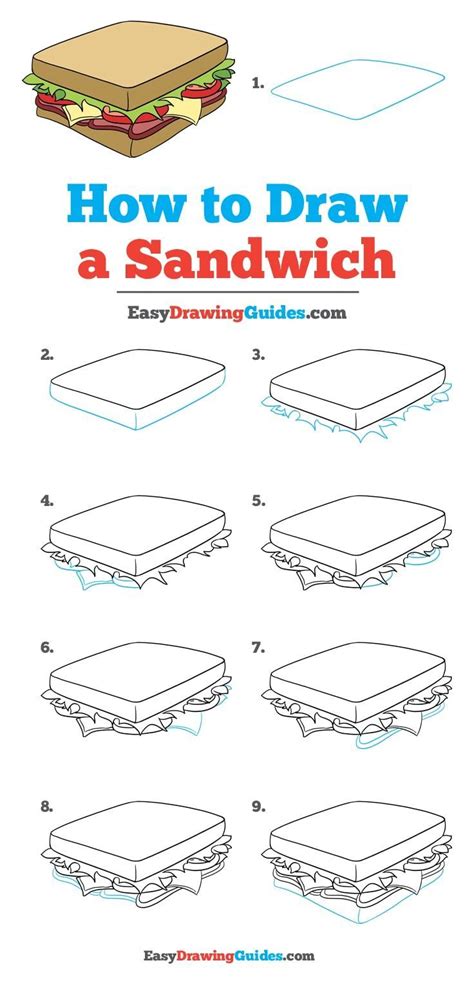 How to Draw a Sandwich | Mỹ thuật, Hoạt hình, Nghệ thuật