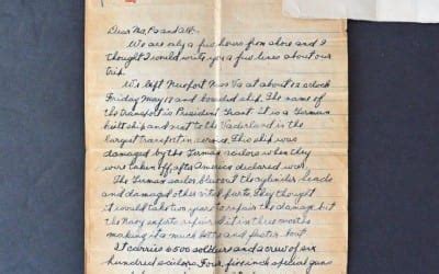 WWI Letters Home from an American Soldier in France