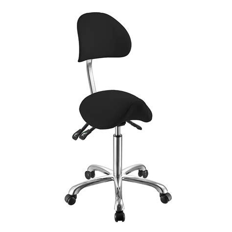 Luxury Salon Saddle Stool NOBLE (Black)