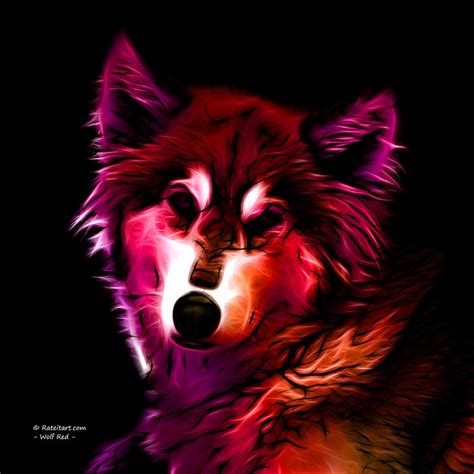 Wolf - Red Digital Art by James Ahn | Pixels