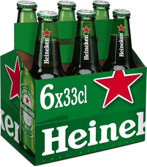 Heineken Cerveza - Pack de 6 Botellas x 330 ml (Total: 1.98 L): Amazon.es: Alimentación y bebidas