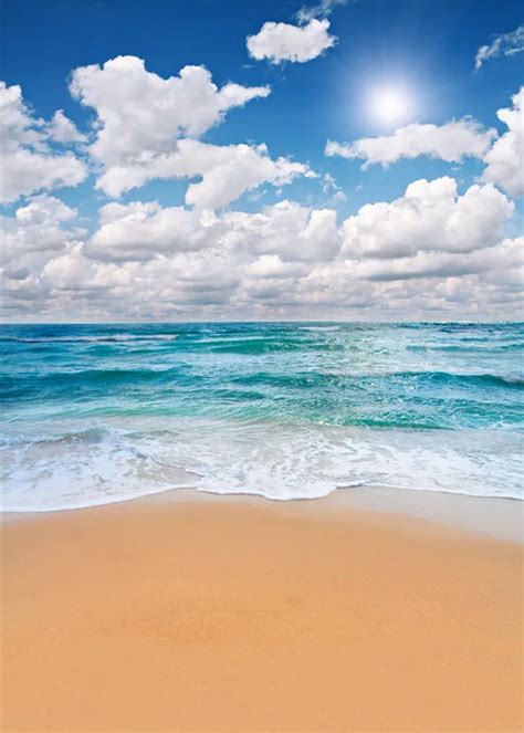 Scenery vinyl cloth sky blue sea beach photography backdrops for ...