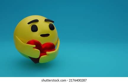 3d Illustration Emoji Hugs Heart Symbol Stock Illustration 2176400287 ...