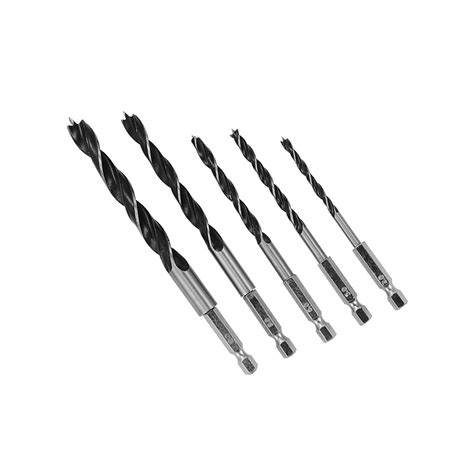 Set of 5 wood drill bits (4,5,6,8,10 mm with hex shank) - Wood, Tools ...