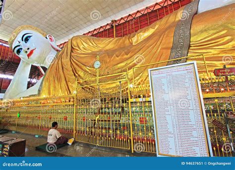 Chaukhtatgyi Buddha Temple, Yangon, Myanmar Editorial Photo - Image of scenic, figurine: 94637651