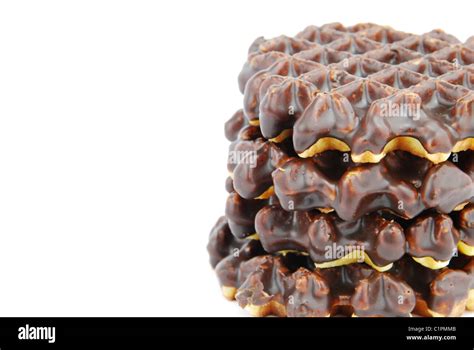 Chocolate belgian waffles Stock Photo - Alamy