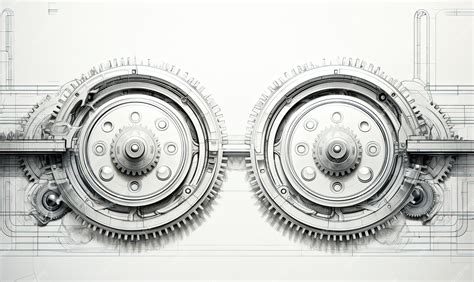 Premium AI Image | Gears design sketch mechanical engineering design ...