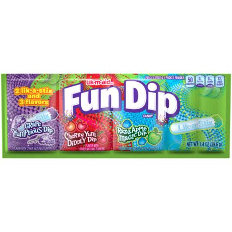 Fun Dip Lik-m-aid® Three Flavor Dip Candy, 1.4 oz - Kroger