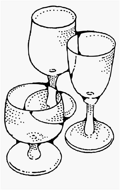 Black And White Clipart Drinking Glasses, HD Png Download , Transparent Png Image - PNGitem