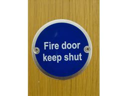 Fire door keep shut symbol door sign. | ARC24390 | Label Source