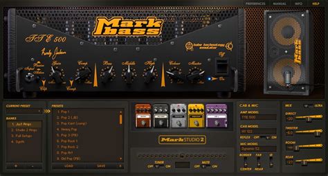 Overloud Mark Studio 2 Markbass amplifier simulation plugin for PC and Mac