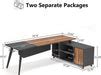 Tribesigns L-Shaped Desk, 78.74" Executive Desk with File Cabinet
