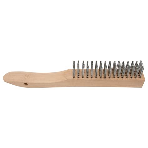 AES Industries - 10-1/2" Wood Handle Wire Brush - AES Industries