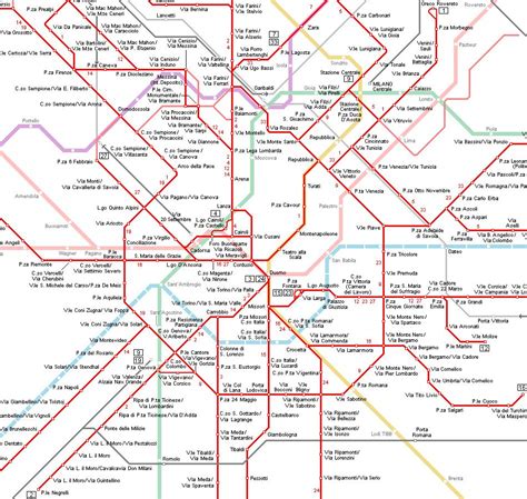 Milano tram map - Tram map milan italy (Lombardy - Italy)