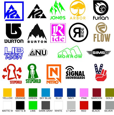 Snowboard Logos And Names