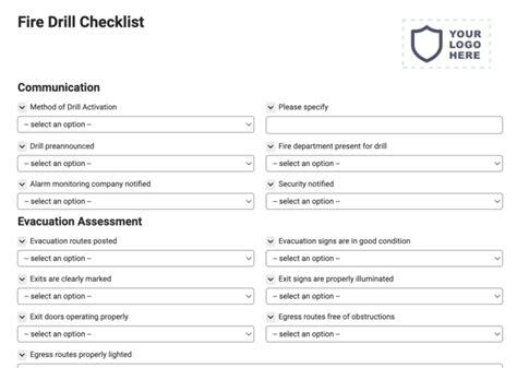 Fire Drill Checklist - Joyfill