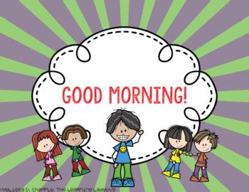 Good Morning! Student Choice Greeting Posters by The Learning Ladybug