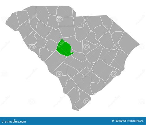 Map of Lexington in South Carolina Stock Vector - Illustration of ...