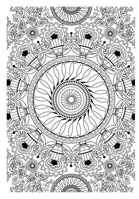 Mandala-complex-vegetal - Mandalas Kids Coloring Pages