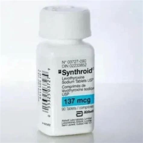 Synthroid Levothyroxine Tablets at Rs 1000/box | Pipli | ID: 2851902646630