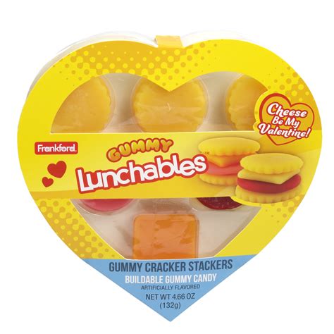 Kraft Lunchables Cracker Stackers Gummy Heart Box 1 Pack 4.66oz ...