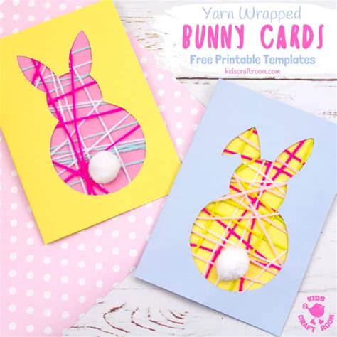 Free Printable Easter Bunny Cards Templates - Kids Craft Room