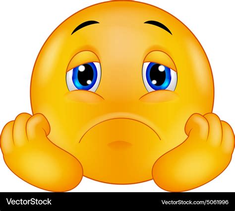 Sad smiley emoticon Royalty Free Vector Image - VectorStock