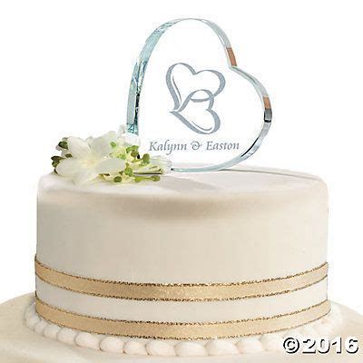 Personalized Two Hearts Cake Topper | Heart wedding cake topper, Heart ...