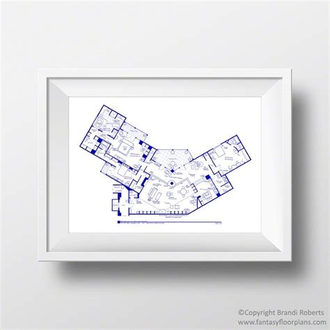 Frasier Apartment Poster TV Show Floor Plan Blueprint Art - Etsy