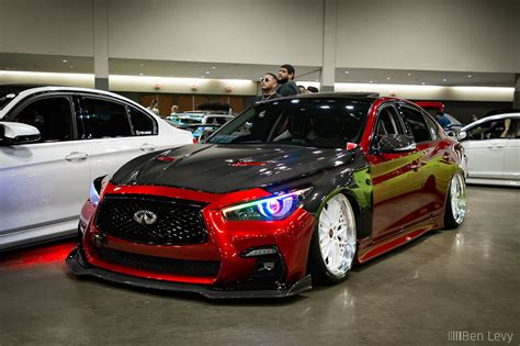 Slammed Infiniti Q50 at Tuner Evo Chicago - BenLevy.com