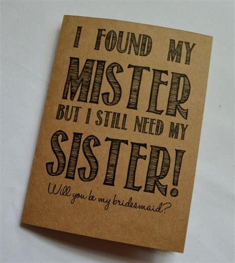 Will You Be MY BRIDESMAID CARD Funny Bridesmaid Card Card I Found My ...